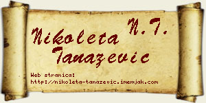Nikoleta Tanazević vizit kartica